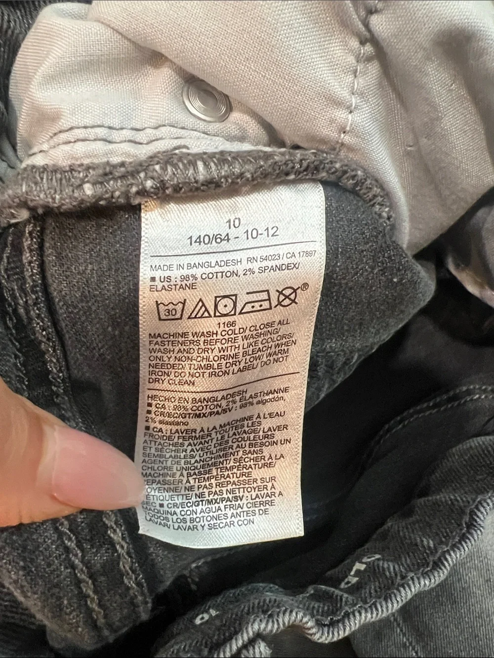 Old Navy Boys Straight Leg Denim Jeans - Dark Blue and Gray Jeans